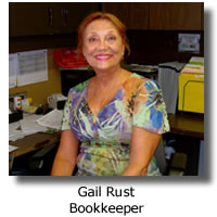Gail Rust, Bookkeeper