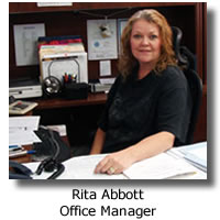 Rita Abbott, Office Manager